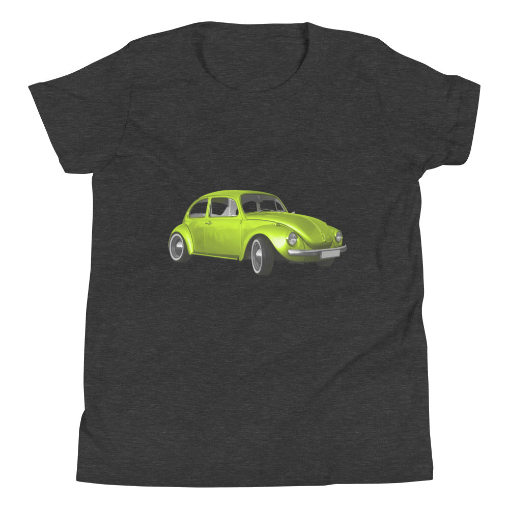 Vintage Green Beetle Car Youth Short Sleeve T-Shirt