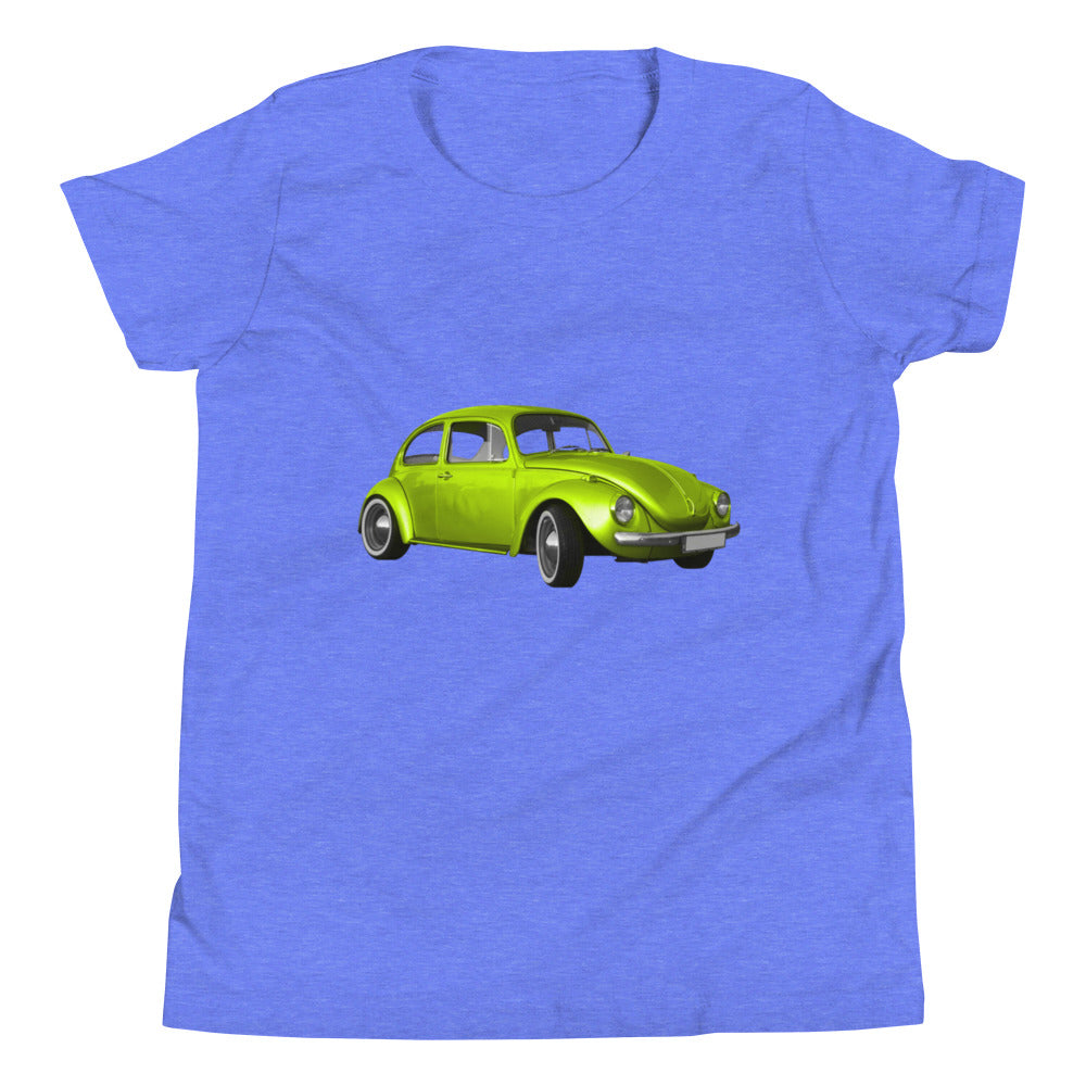 Vintage Green Beetle Car Youth Short Sleeve T-Shirt