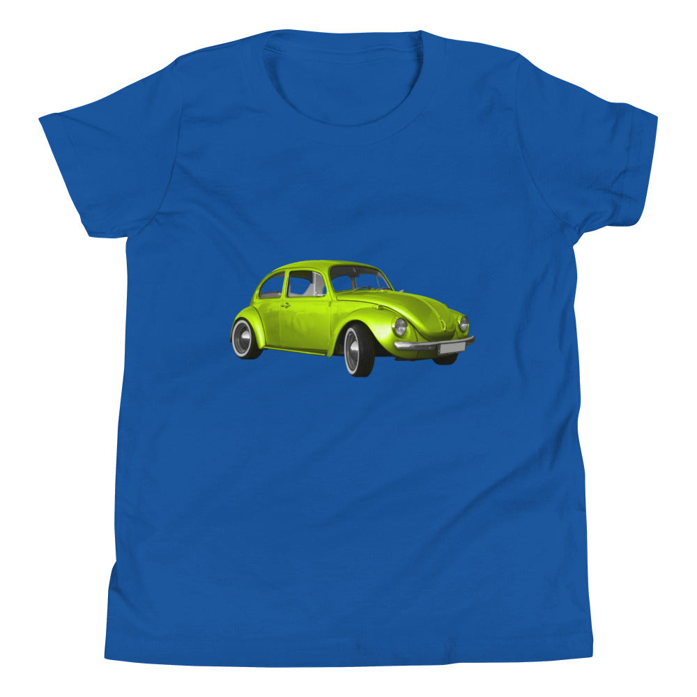 Vintage Green Beetle Car Youth Short Sleeve T-Shirt